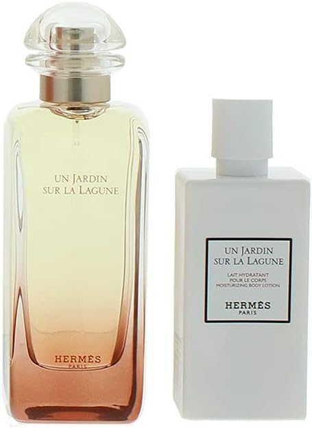 Fragancia Un Jardin Sur La Lagune Hermès Set de Regalo Unisex, EDT + Body Lotion