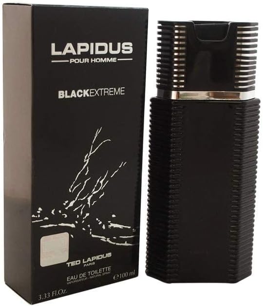 Fragancia Ted Lapidus Pour Homme Black Extreme EDT para Hombres, 3.4 oz