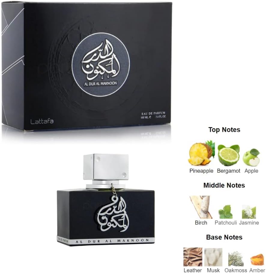 Fragancia Al Dur Al Maknoon Silver de Lattafa para Hombre 100 ml