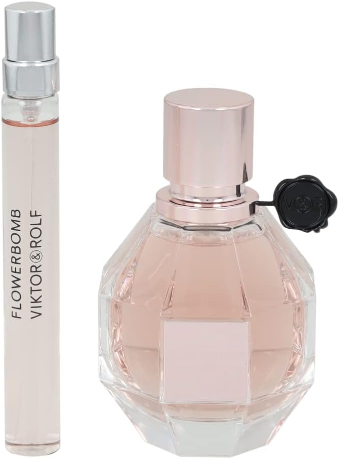 Fragancia Flowerbomb Viktor and Rolf Set de Regalo Para Mujer EDP 50 ml+Travel Size