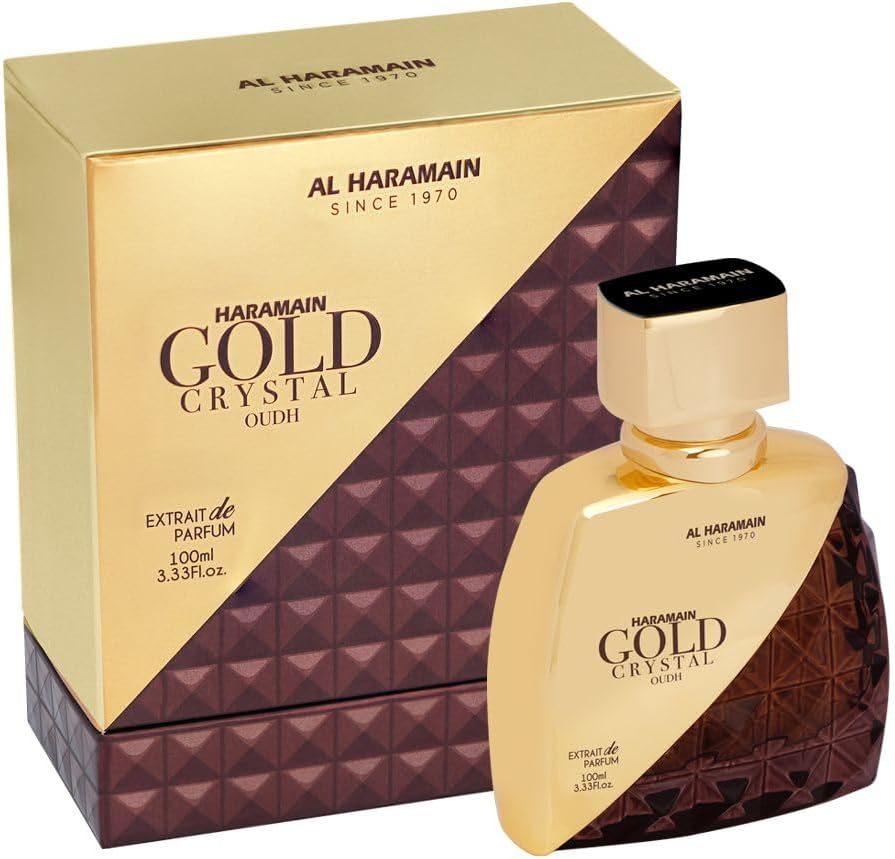 Fragancia Gold Crystal Oudh de Al Haramain para Unisex -100  ml Extracto de perfume en aerosol