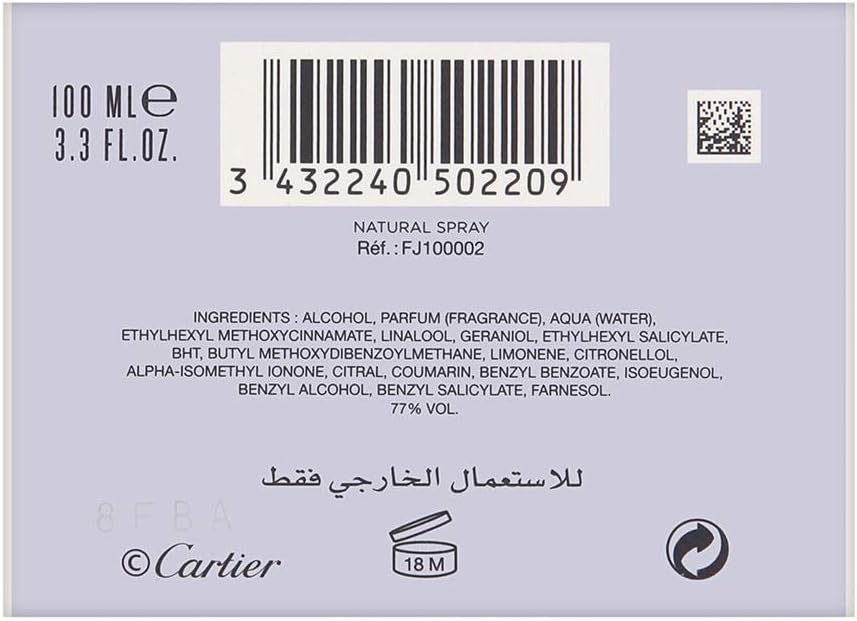 Fragancia Carat Cartier Para Mujer 100 ml