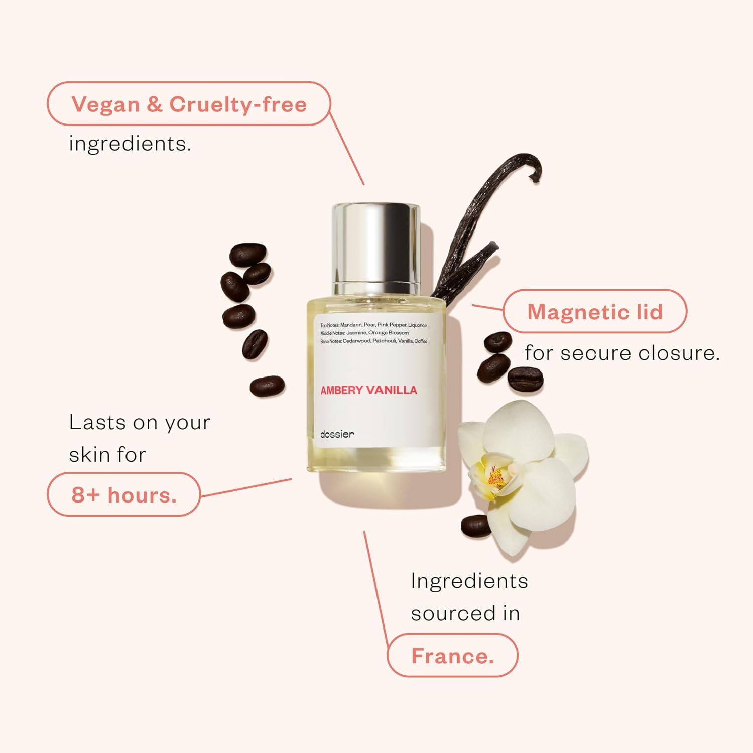 Fragancia Dossier Ambey Vanilla 1.7 oz