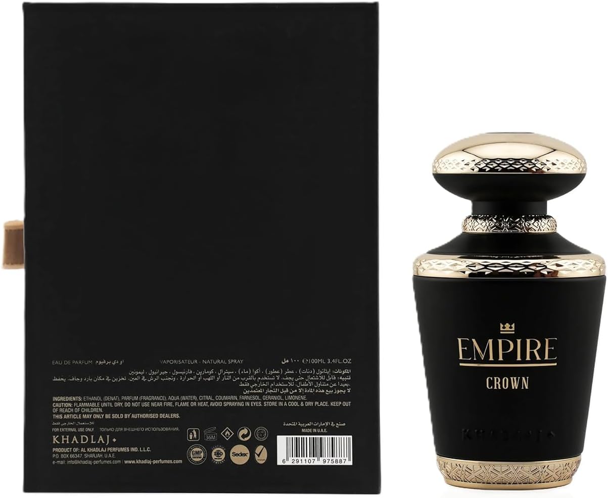Fragancia Empire Crown Khadlaj EDP para Hombre, 100 ml