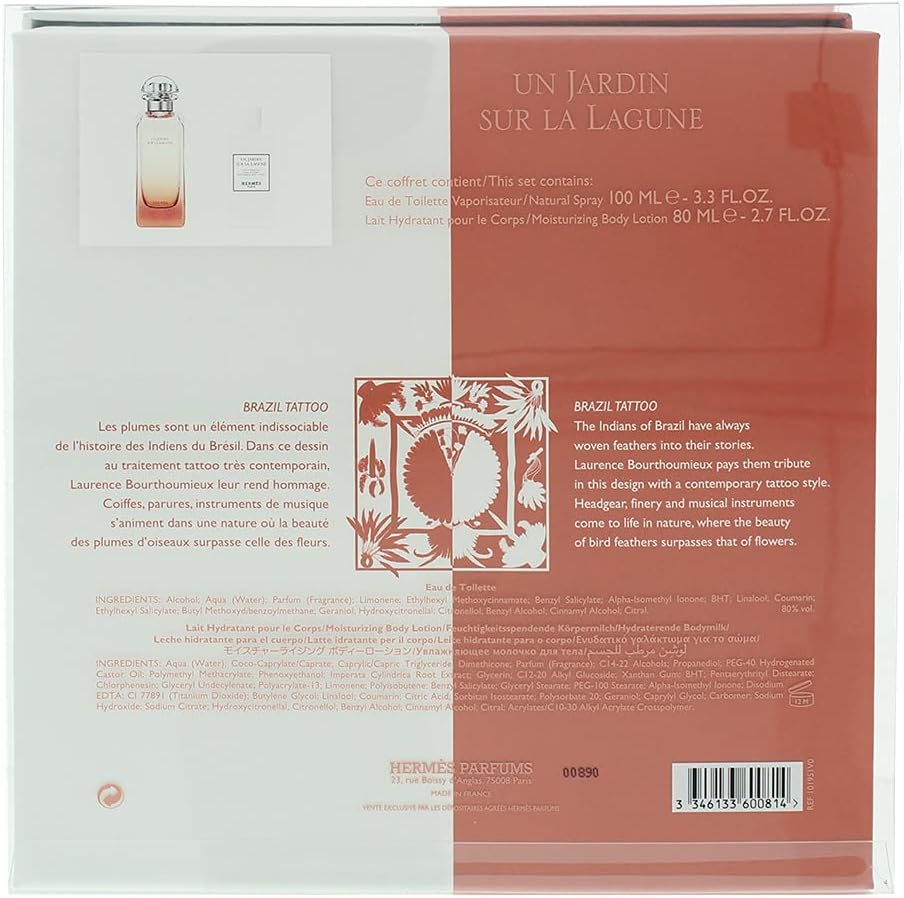 Fragancia Un Jardin Sur La Lagune Hermès Set de Regalo Unisex, EDT + Body Lotion