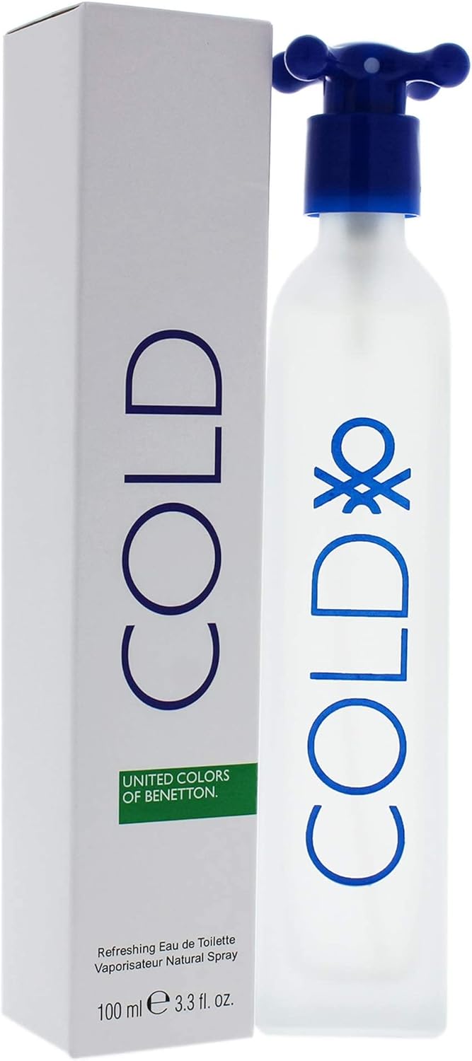 Fragancia United Colors of Benetton Cold EDT para Hombres, 3.3 oz