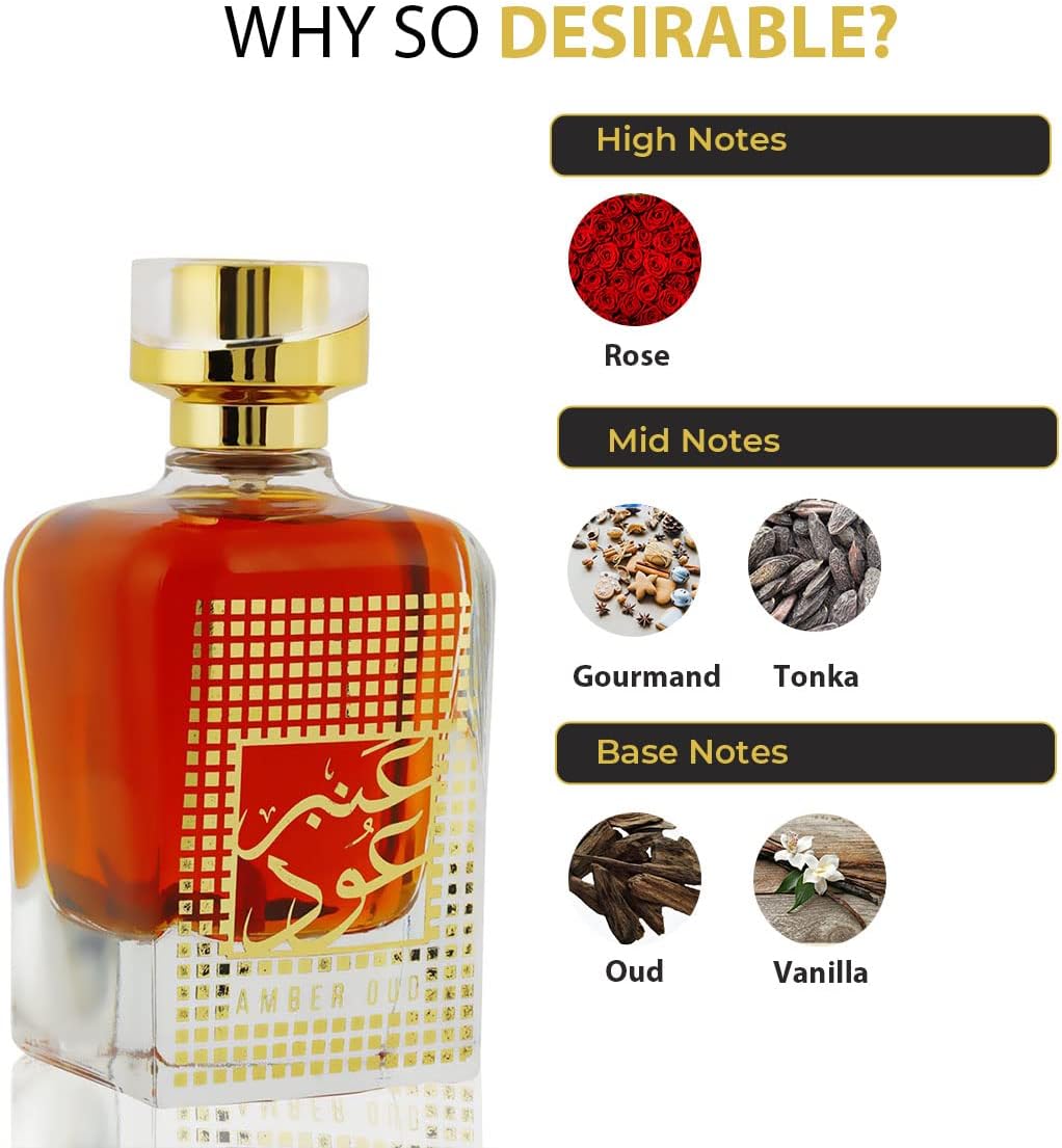 Fragancia Amber Oud Nusuk Unisex 100 ml