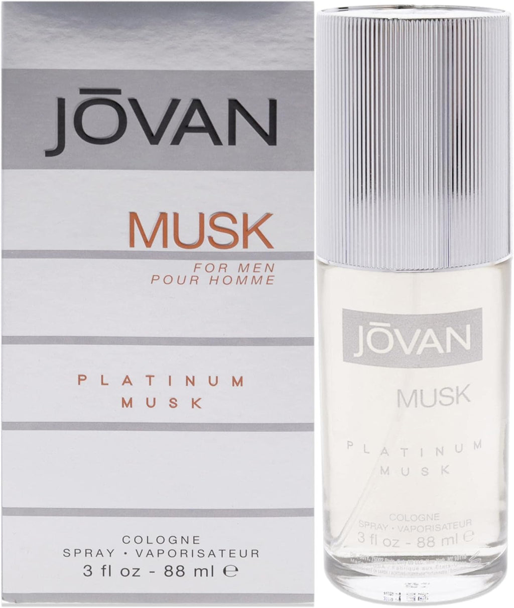 Fragancia Jovan Platinum Musk Colonia para Hombres, 90 ml