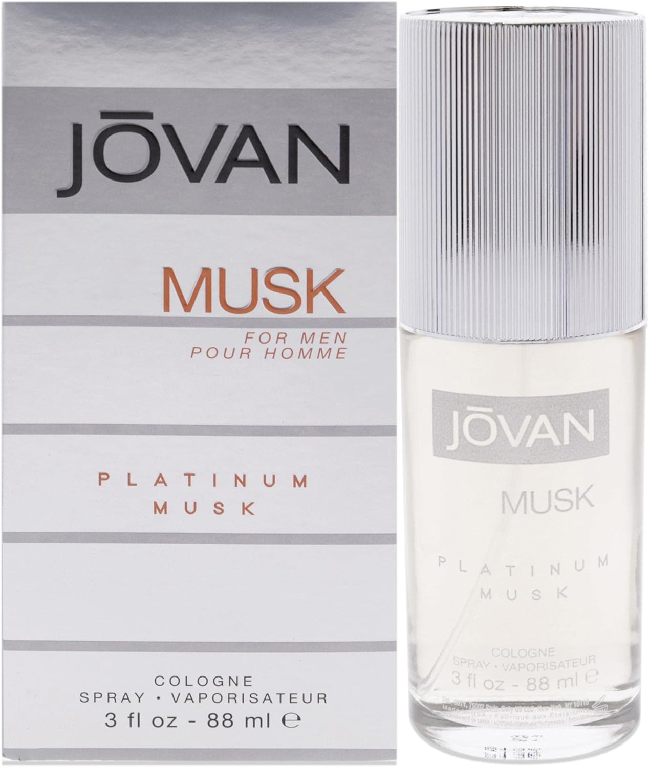 Fragancia Jovan Platinum Musk Colonia para Hombres, 90 ml
