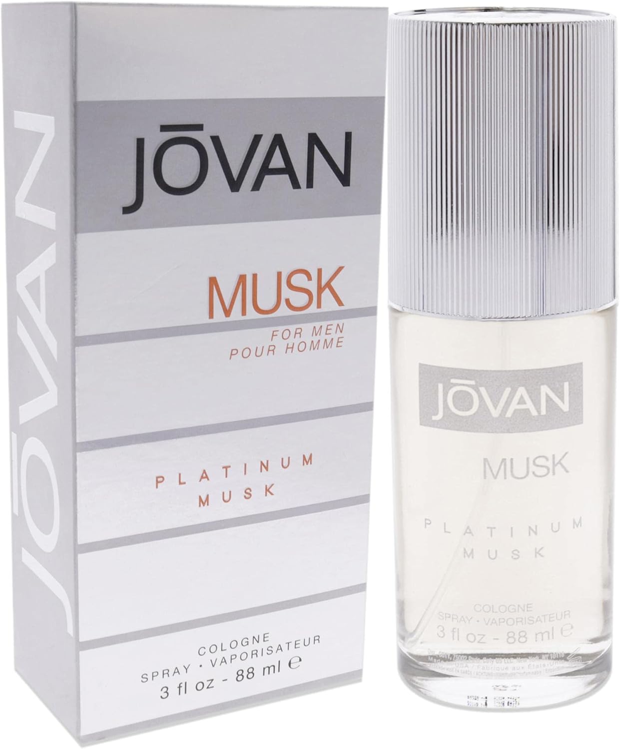 Fragancia Jovan Platinum Musk Colonia para Hombres, 90 ml