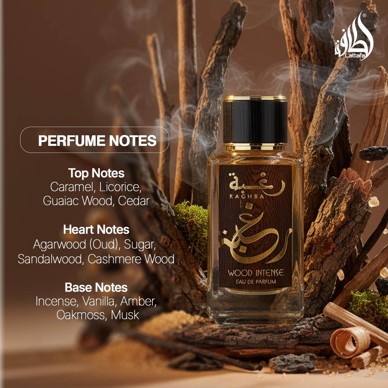 Fragancia Raghba Wood Intense Lattafa (EDP) Hombre 100 ml