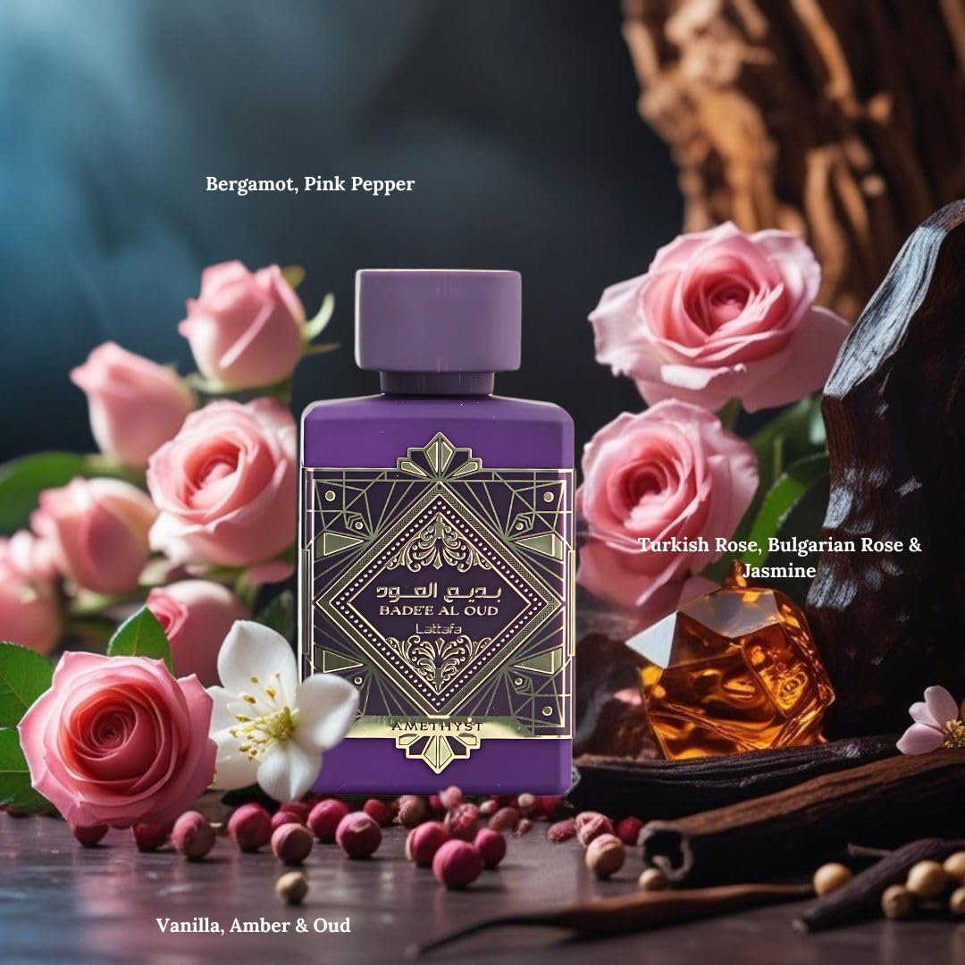 Fragancia Bade'e Al Oud Amethyst de Lattafa Unisex 100 ml