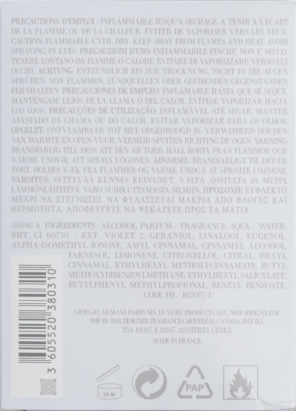 Fragancia Emporio Armani Diamonds de Giorgio Armani para Mujer - 50 ml EDP Spray