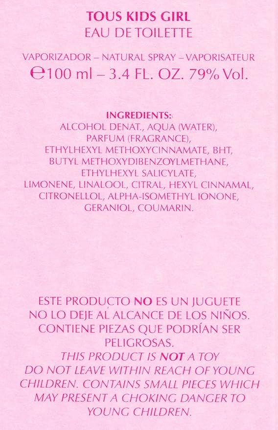 Tous Kids Girl Eau de Toilette Spray, 3.4 Ounce
