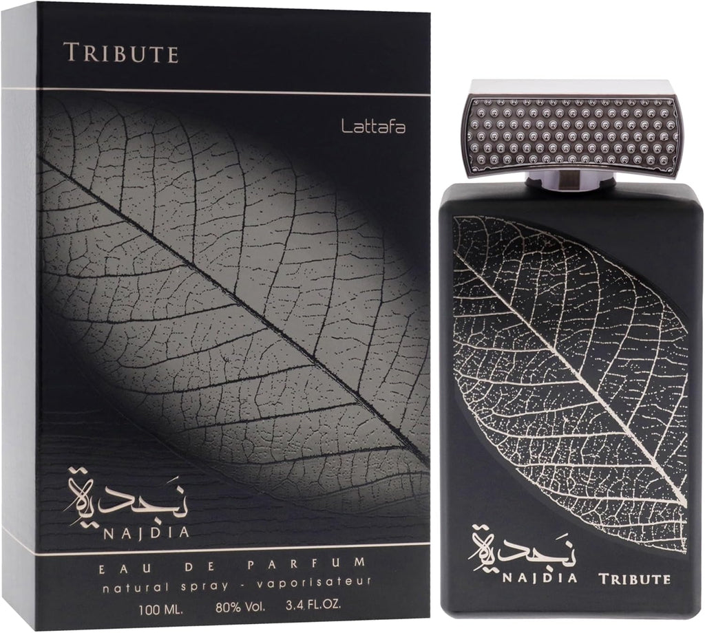 Lattafa Perfumes Najdia Tribute Eau De Parfum Spray for Unisex, 3.4 Ounce