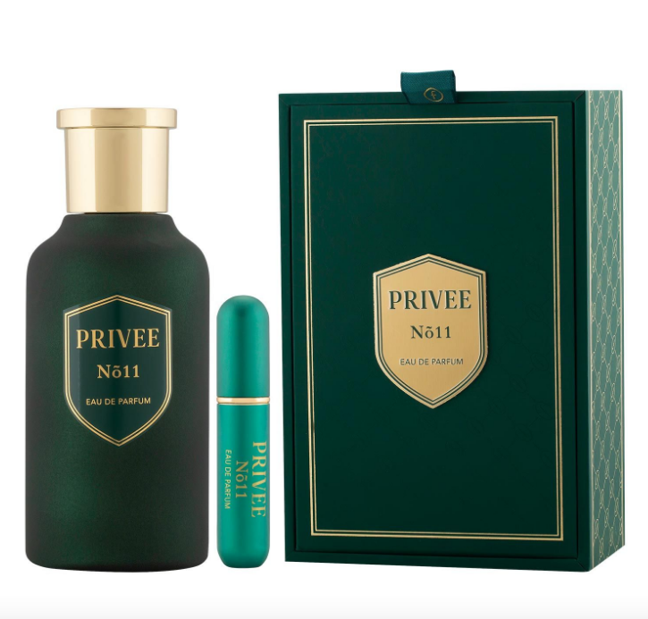 Fragancia Flavia Prive No11: Set de Regalo EDP 3.4 oz y Atomizador Tamaño Viaje